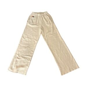 Aviator Nation Cream Wide Leg Track Pants